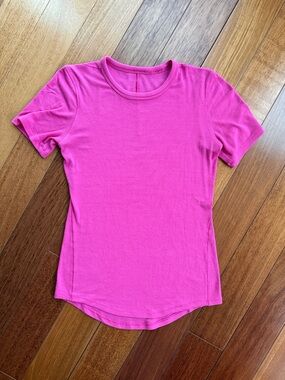 lululemon athletica hold tight short sleeve shirt Hot Pink